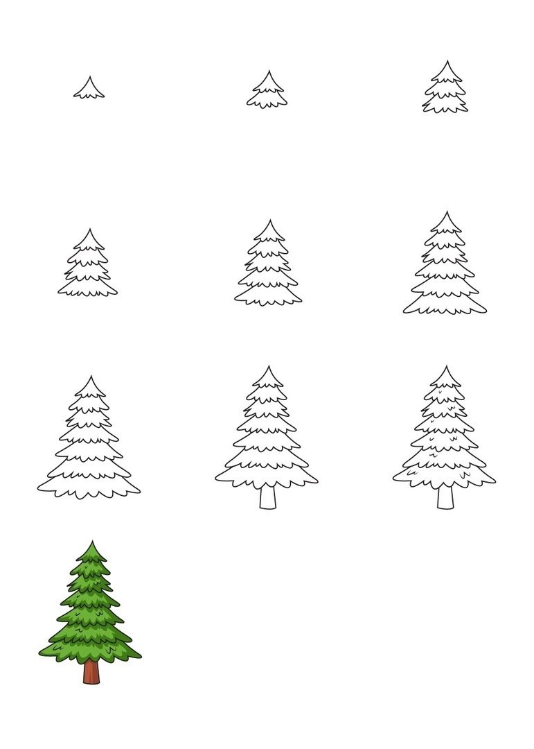 Елка рисование для взрослых