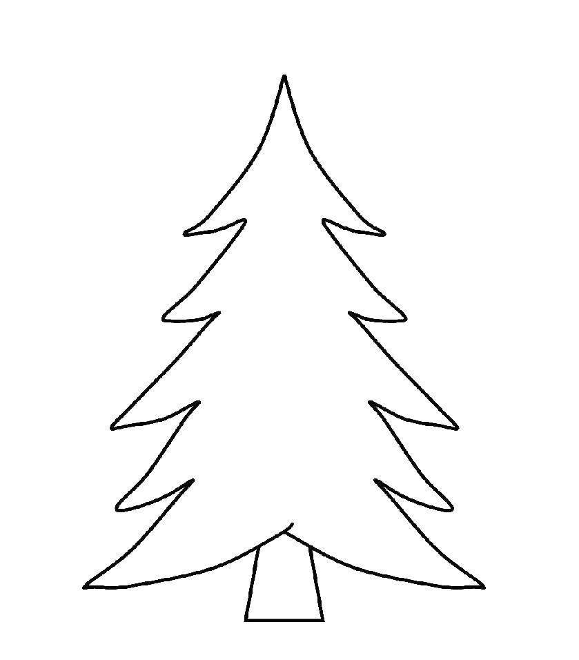 Ель раскраска