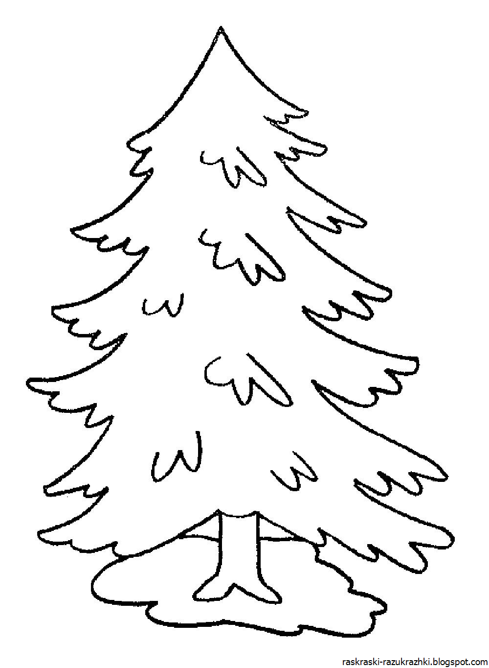 Елочка раскраска
