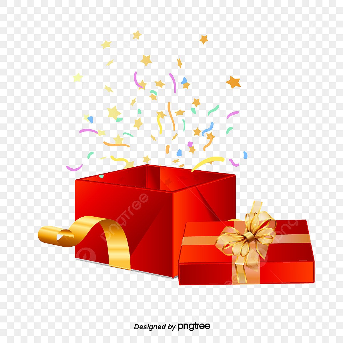 Желтая подарочная коробка открытая