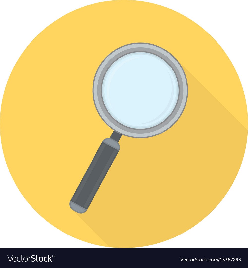 Лупа на синем фоне