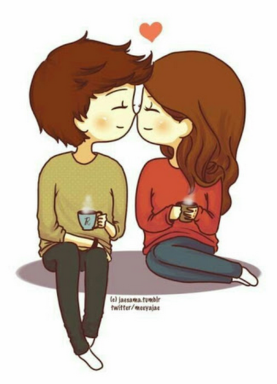 Мультяшные влюбленные