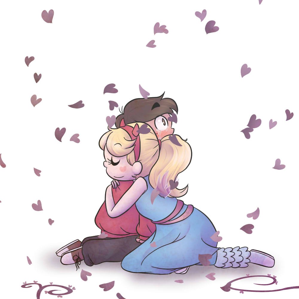 Стар Баттерфляй и Марко обнимашки арт