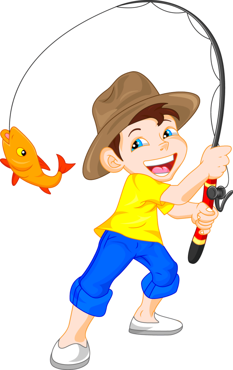 Рыбак мультяшный