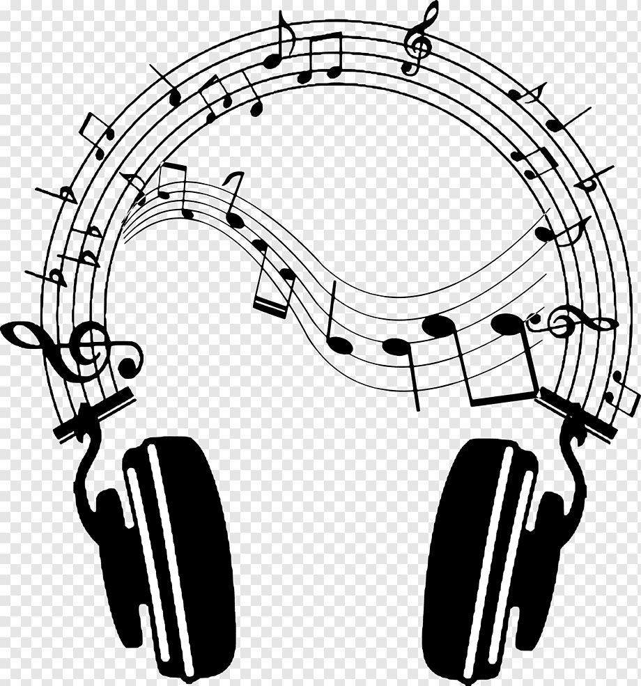 Зарисовки микрофон и наушники