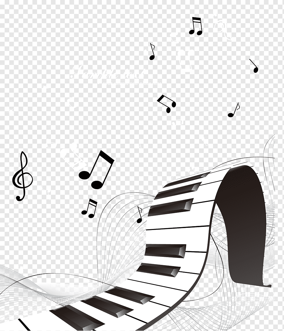 Клавиатура рояля на прозрачном фоне