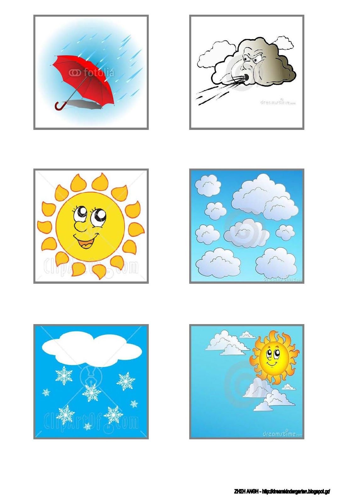 Карточки weather для детей