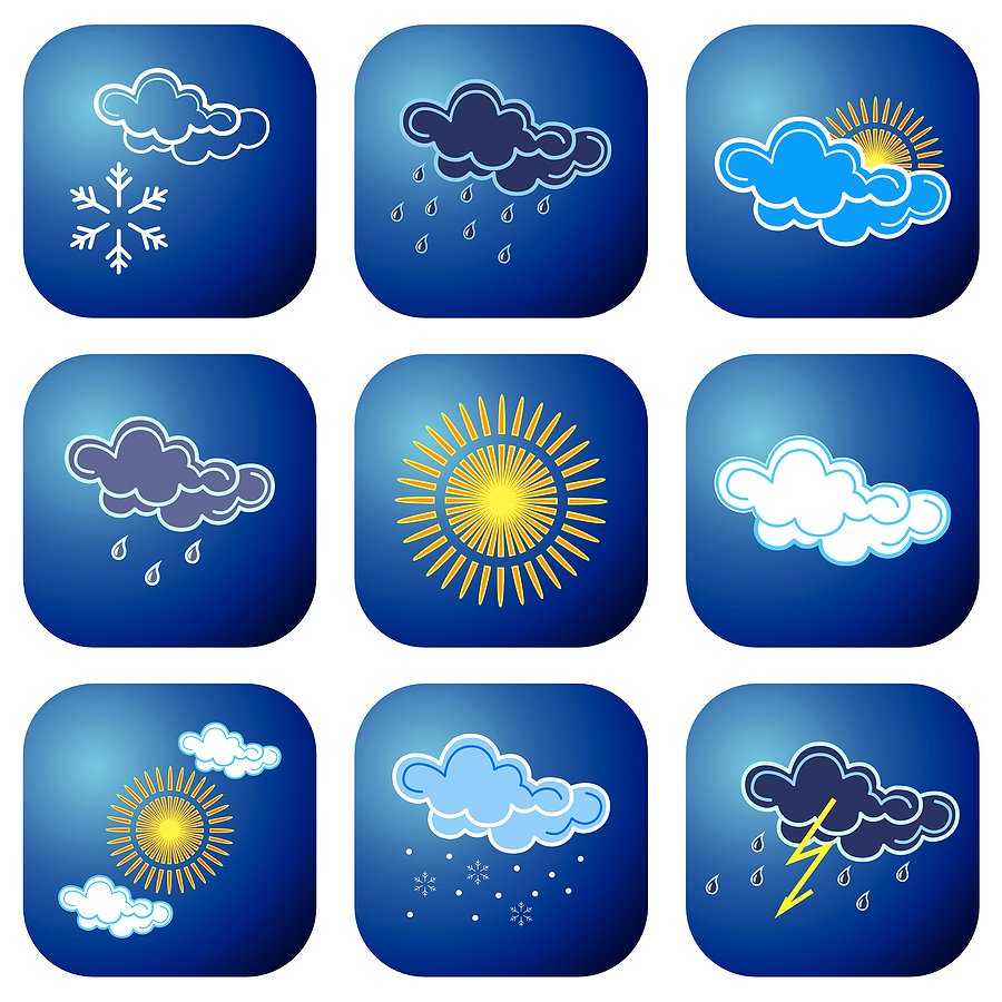 Значки обозначающие погодные явления