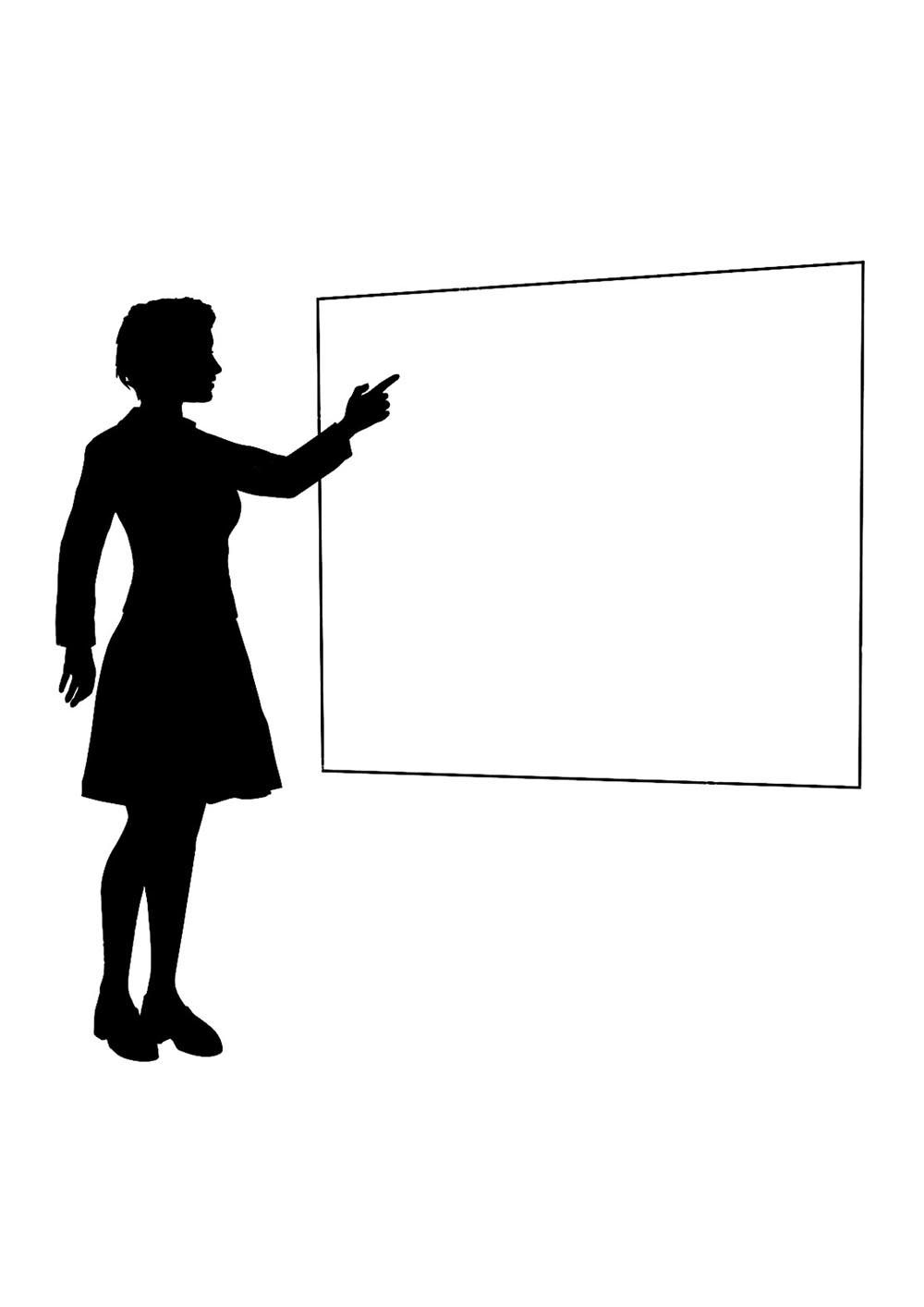 Силуэт учительницы