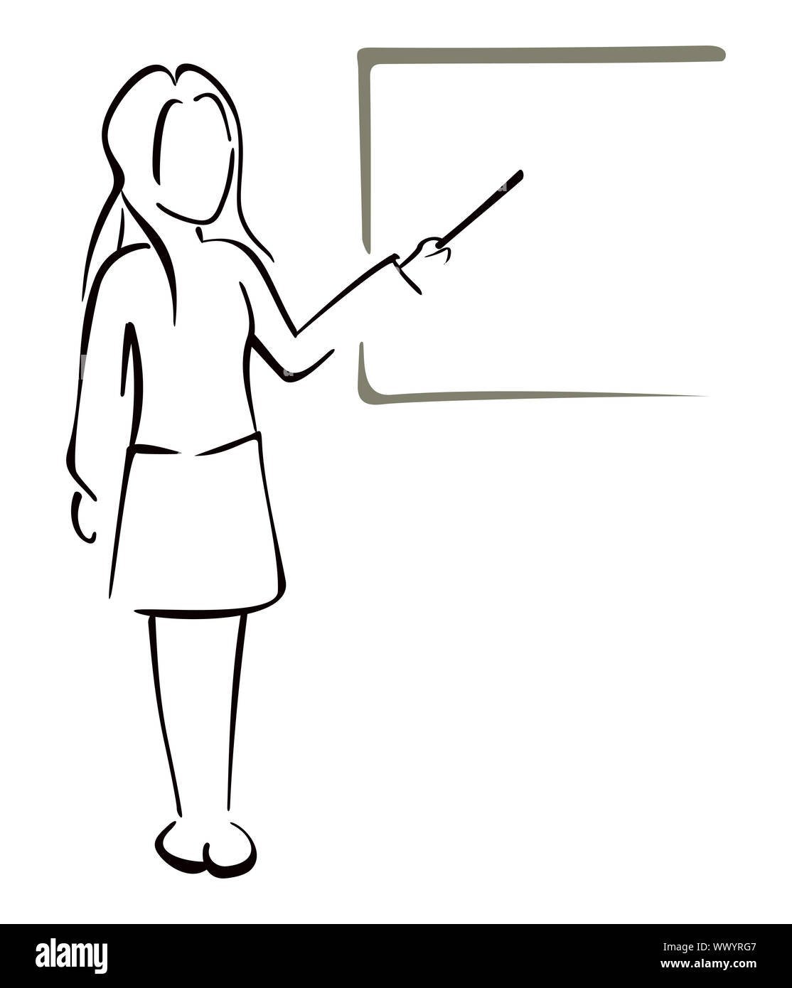 Нарисовать учительницу