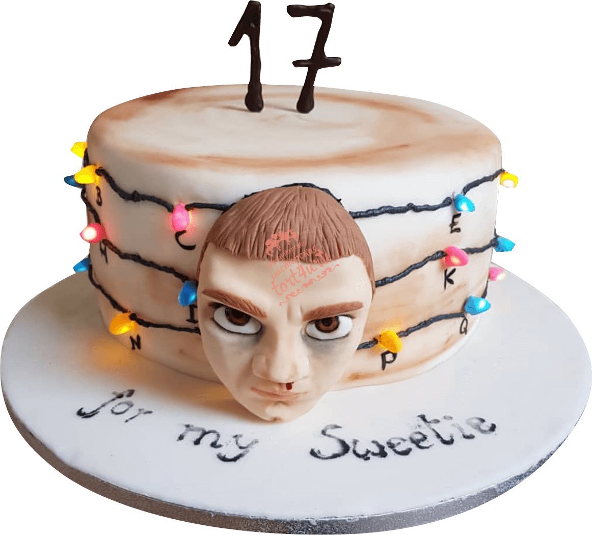 Торт с героями сериала очень странные дела