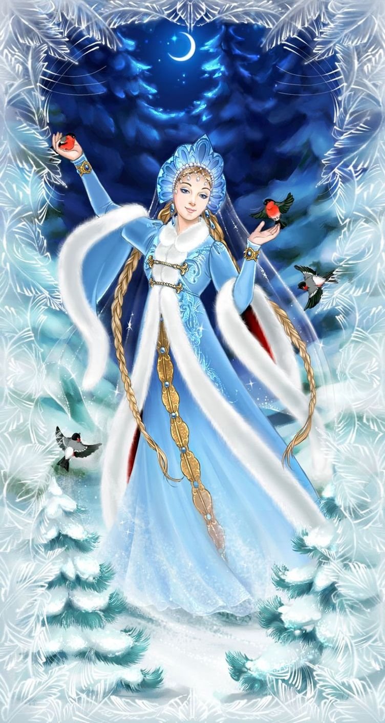 Рисунок Снегурочки для детей