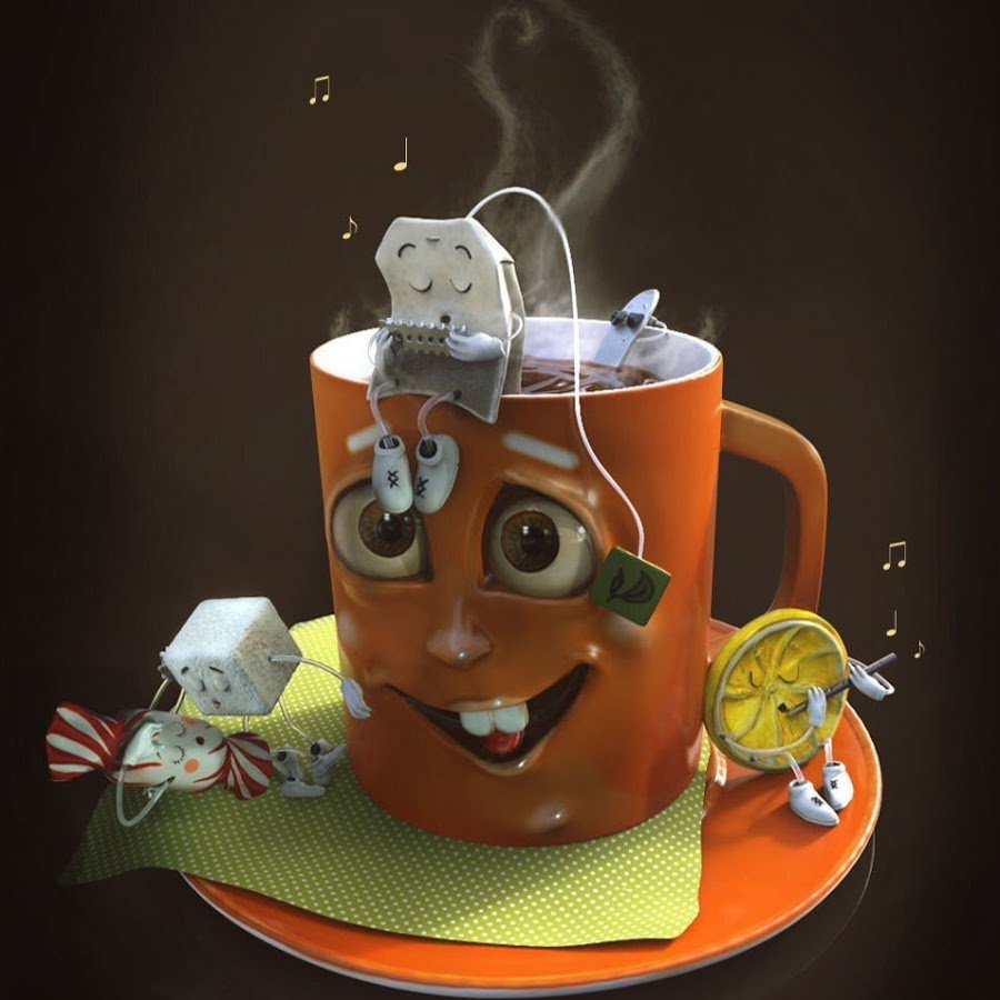 Смешная Кружка с чаем