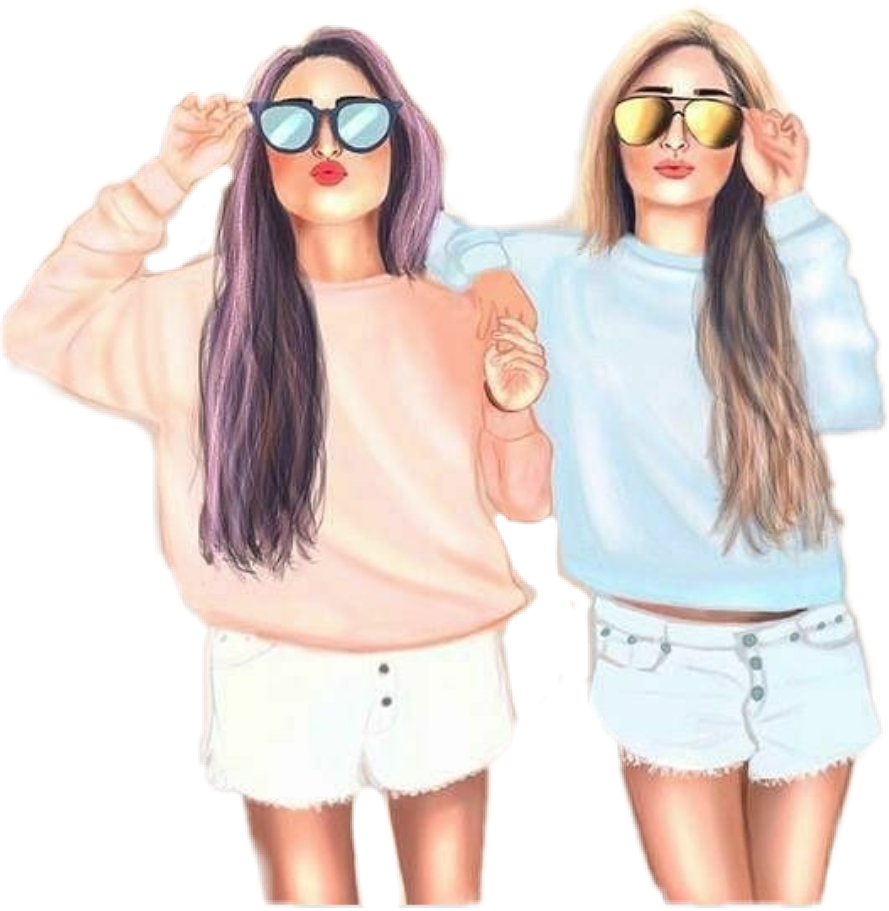 Подруги рисунок