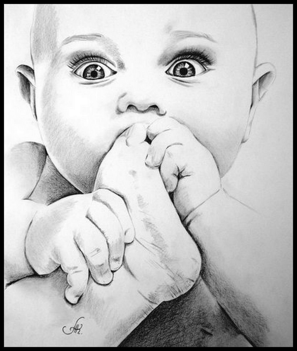 Портрет акварельными карандашами