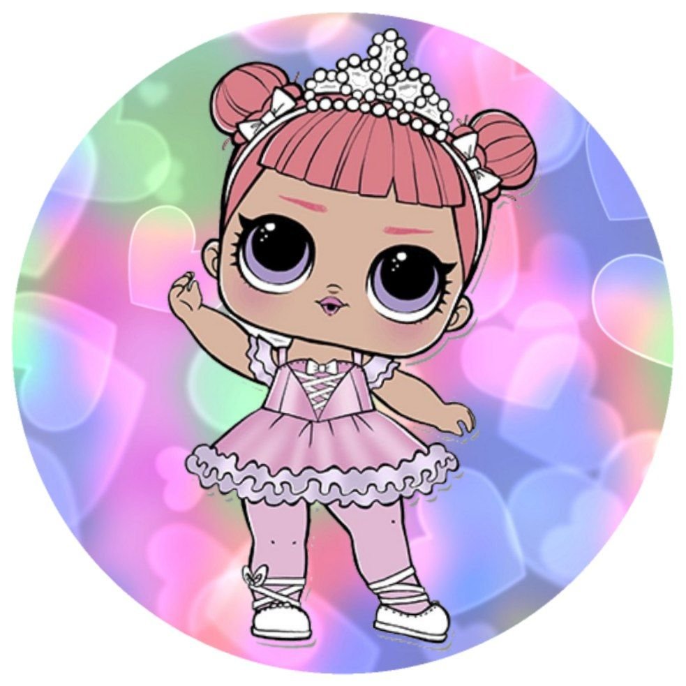 Торт с фигурками кукол ЛОЛ