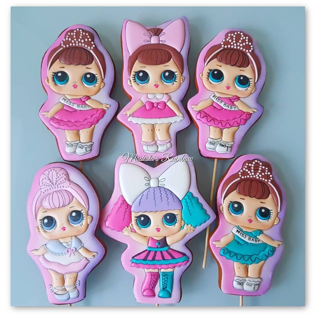 Куклы ЛОЛ печать на торт