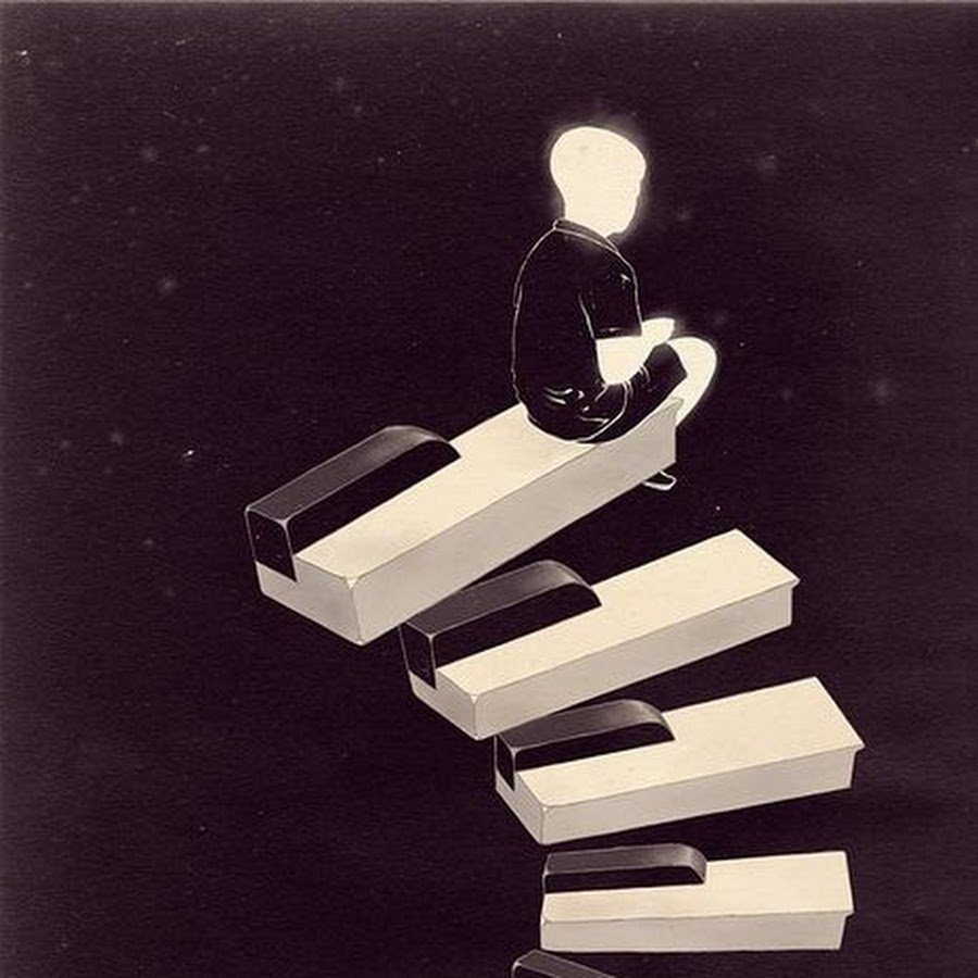 Картина из клавиш клавиатуры