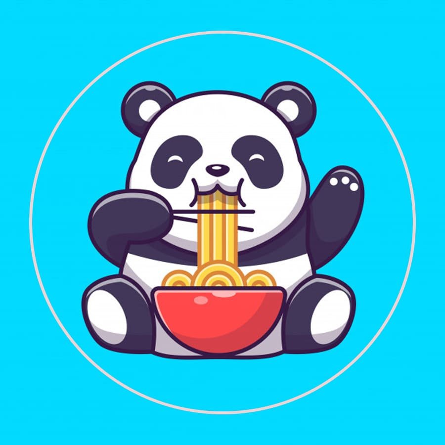 Арт Панда кушает