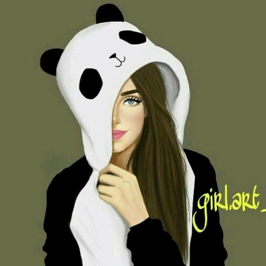 Девушка в костюме панды арт