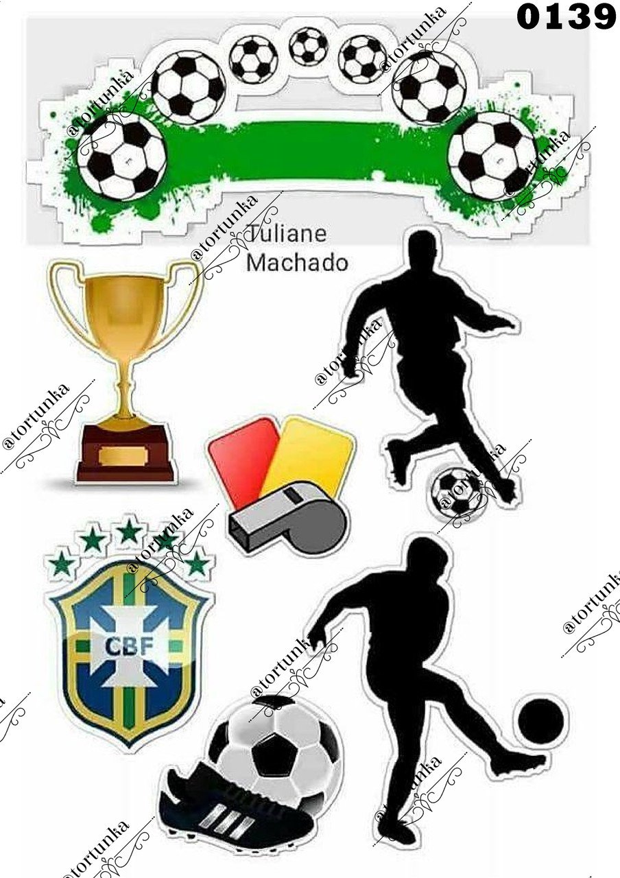 Картинки для топперов на торт на тему футбол Бразилия