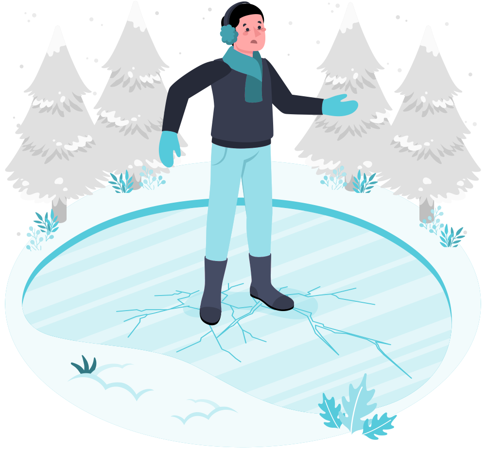 Правила поведения в гололед для детей