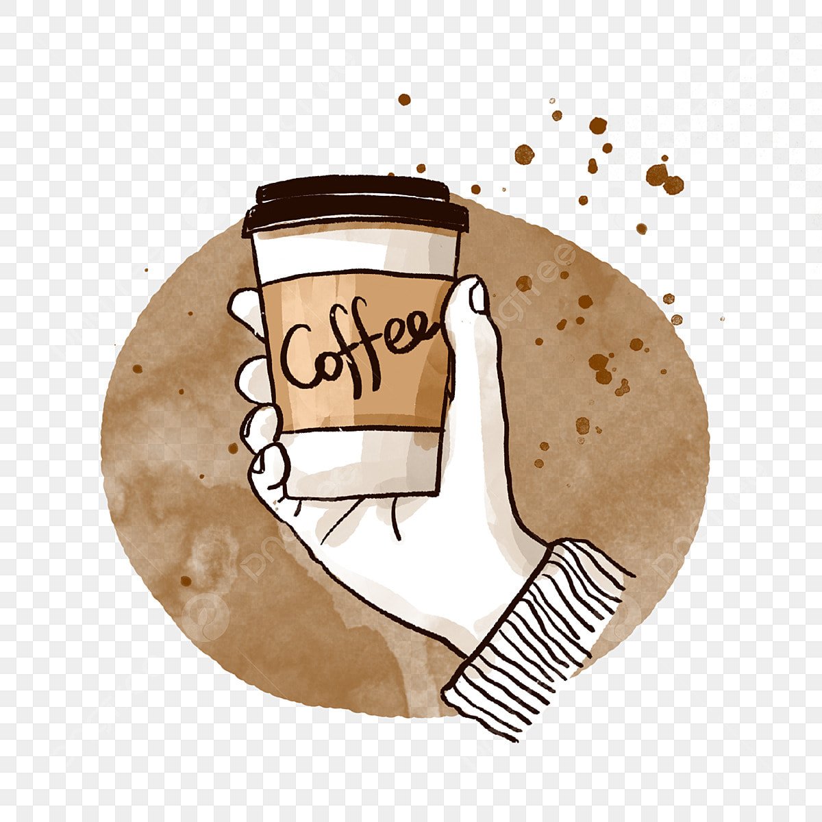 Стаканчик кофе скетч