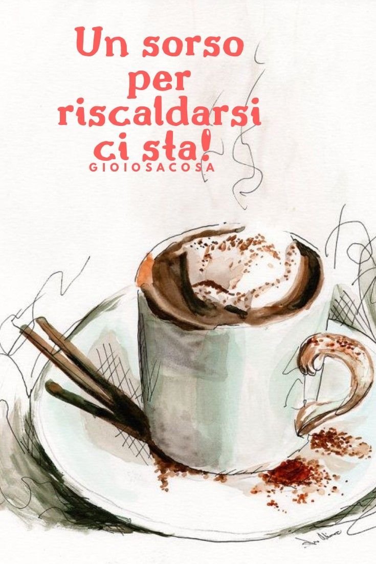 Кружка кофе акварелью