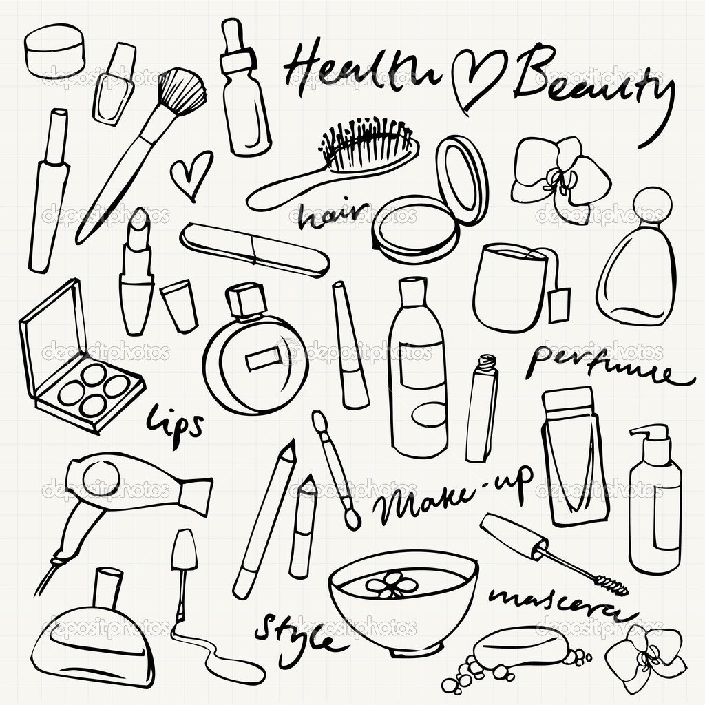 Раскраски для наклеек косметика