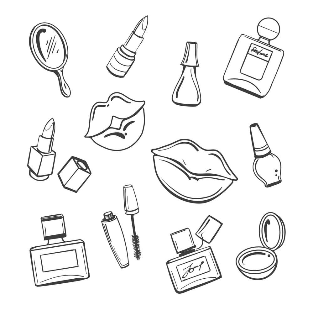 Косметика раскраска для девочек