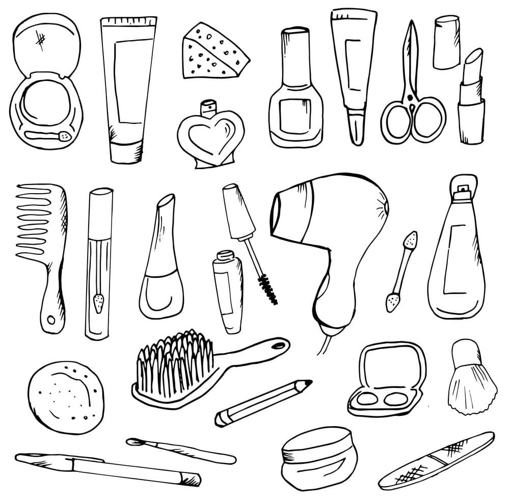 Бумажная косметика раскраска