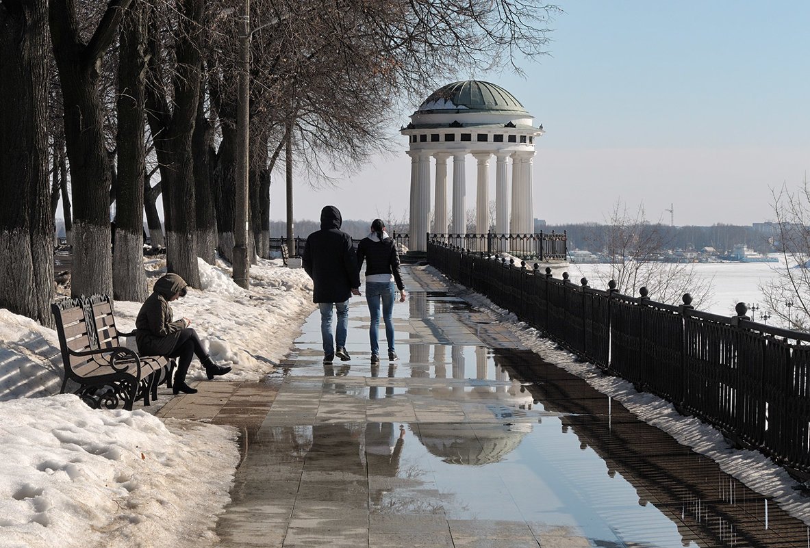 Ярославль Волжская набережная зимой