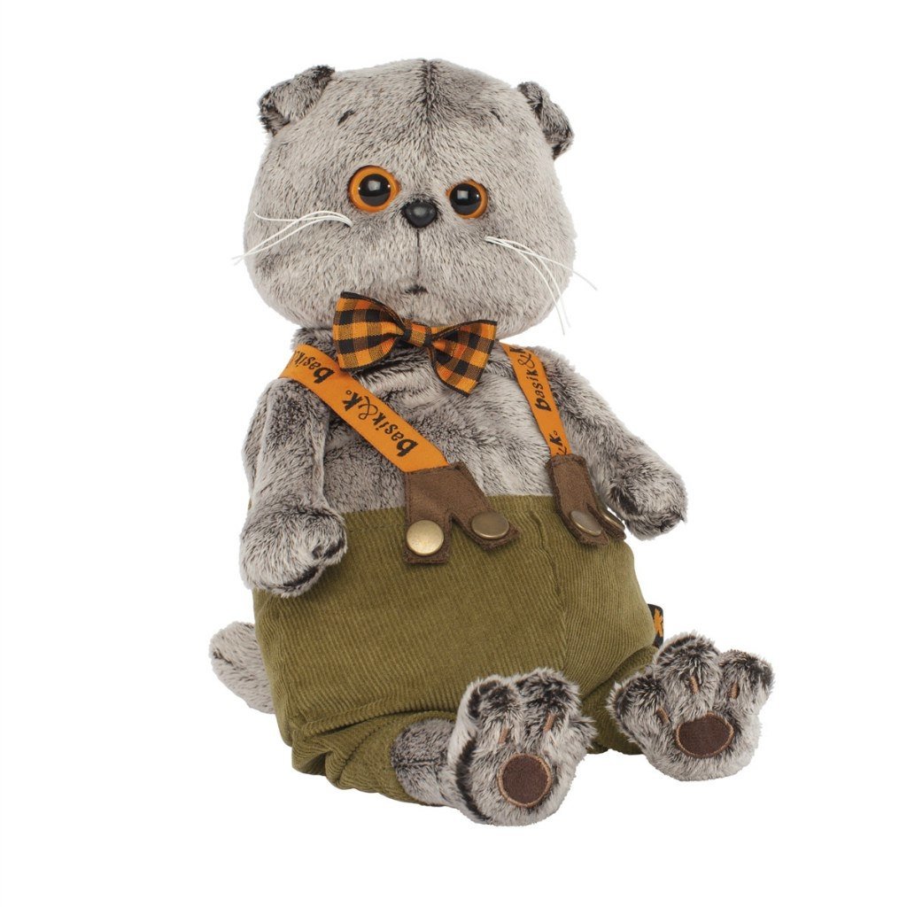 Кот Басик 30 см в штанах с подтяжками