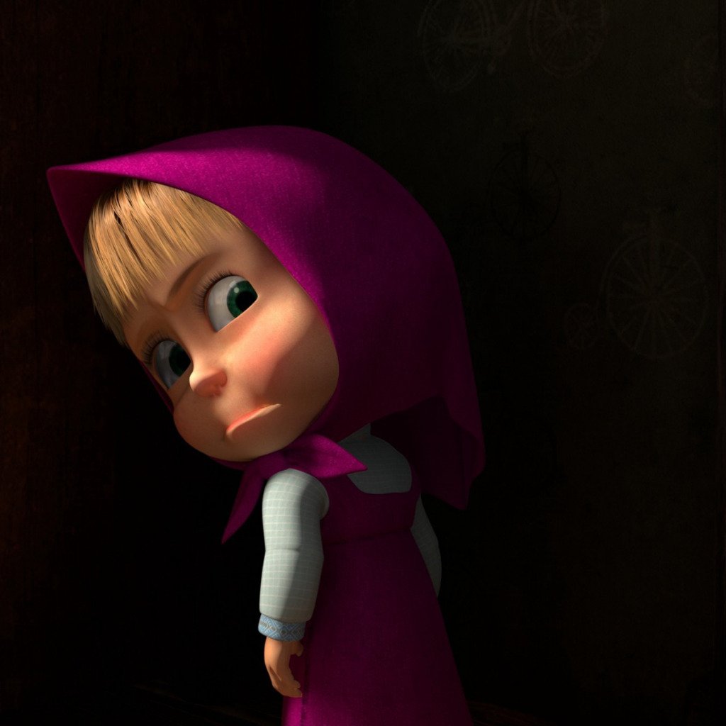 Обиженная Маша из мультика Маша и медведь