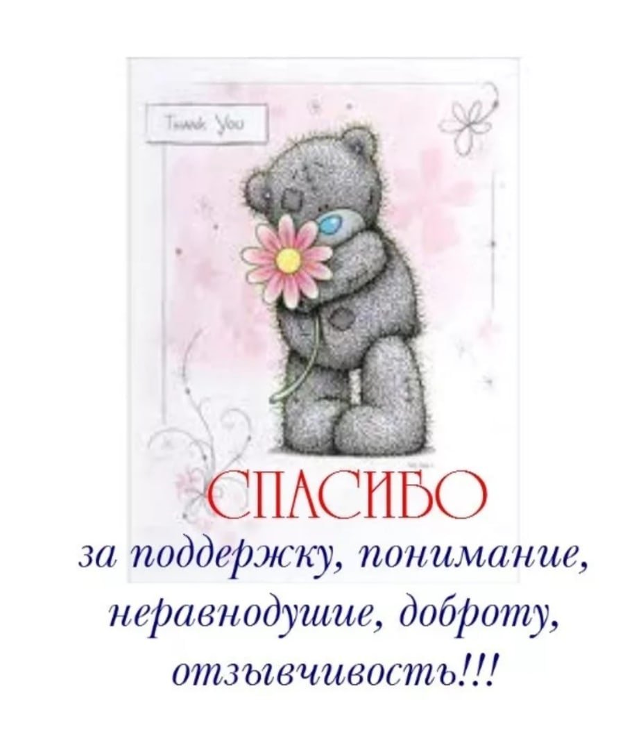 Спасибо за поддержку и понимание