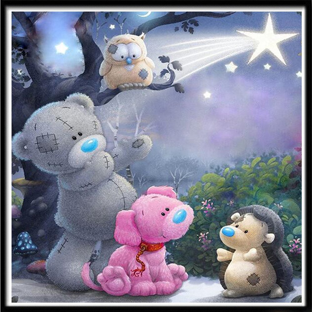 Спокойной ночи с мишками и сердечками