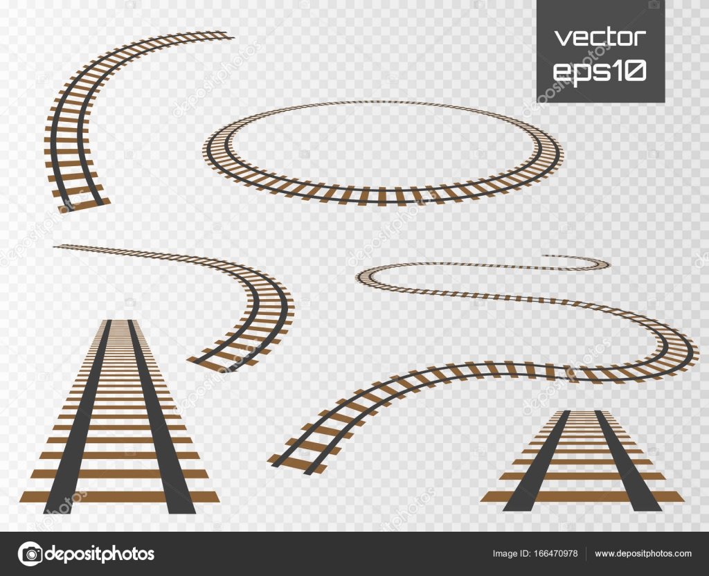 Рельсы сбоку вектор