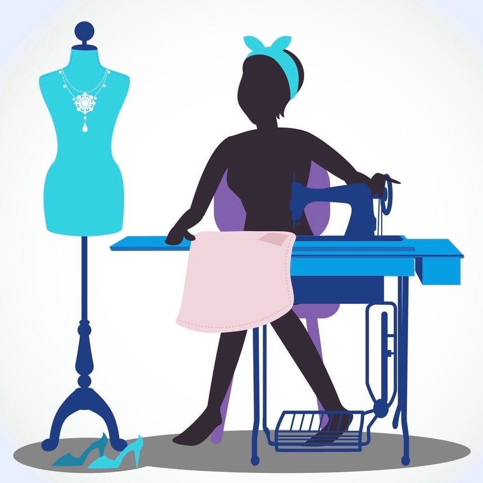 Женщина за швейной машинкой