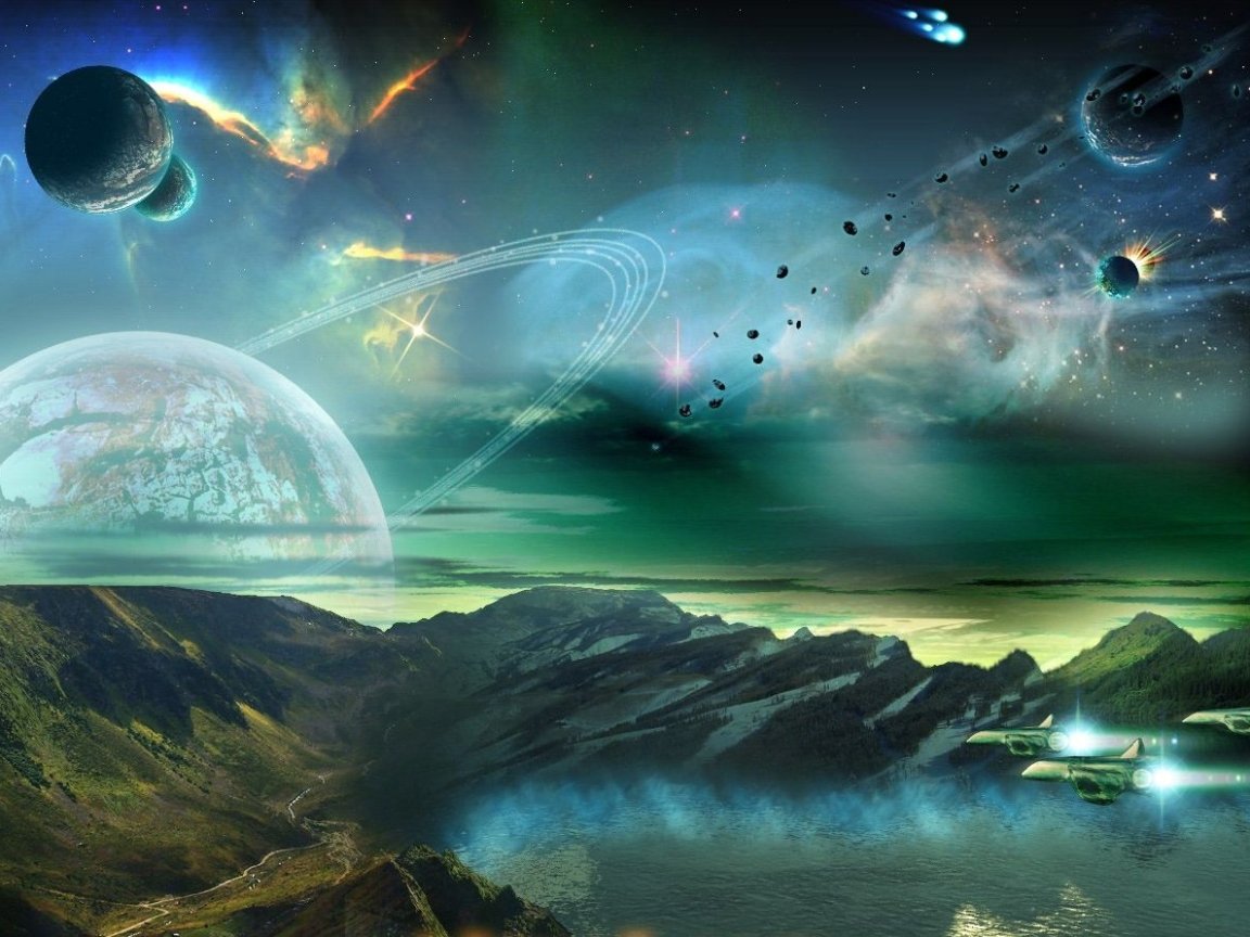 Космические пейзажи на земле