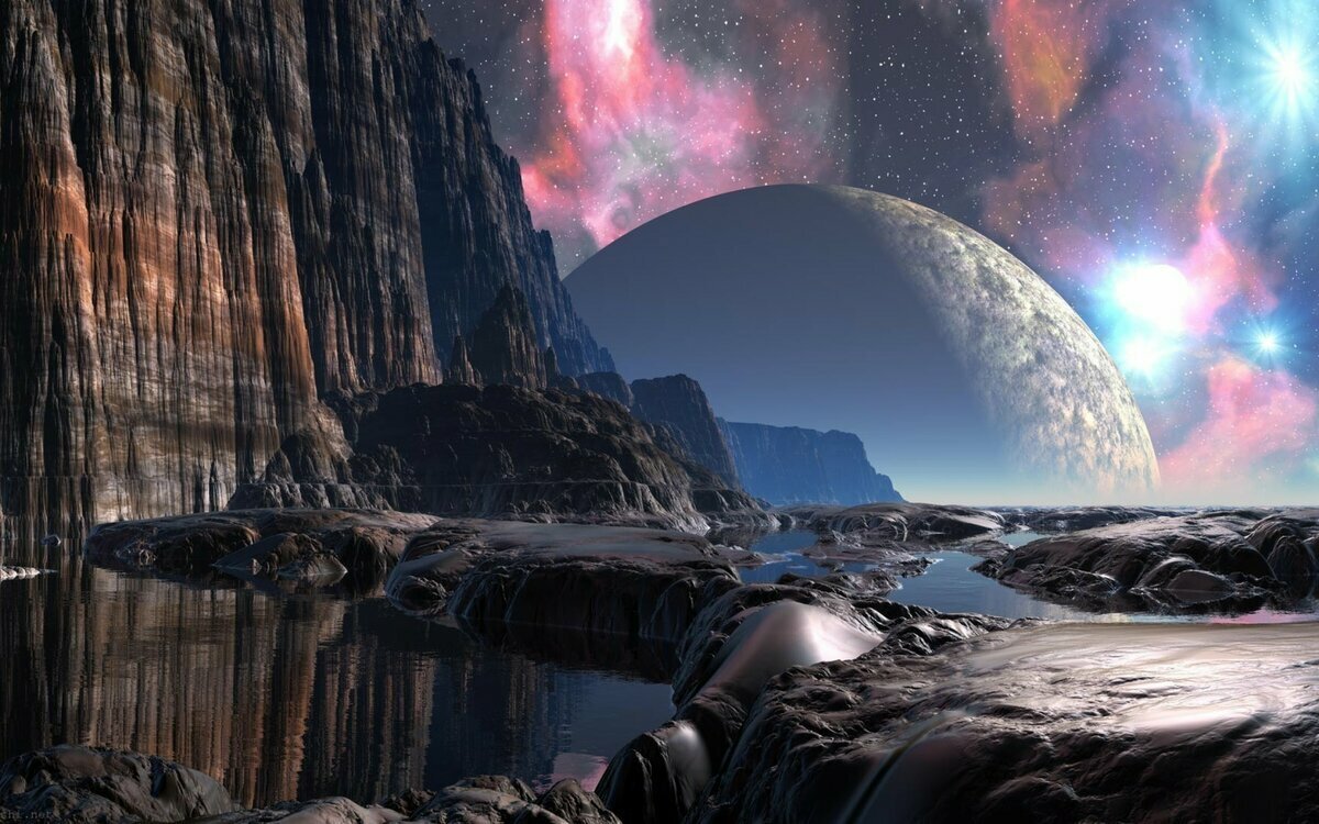 Фантастические картинки про космос и планеты