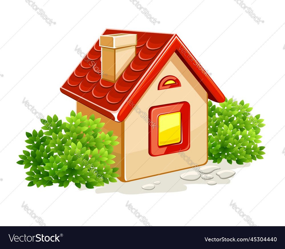 Картинка домик на белом фоне