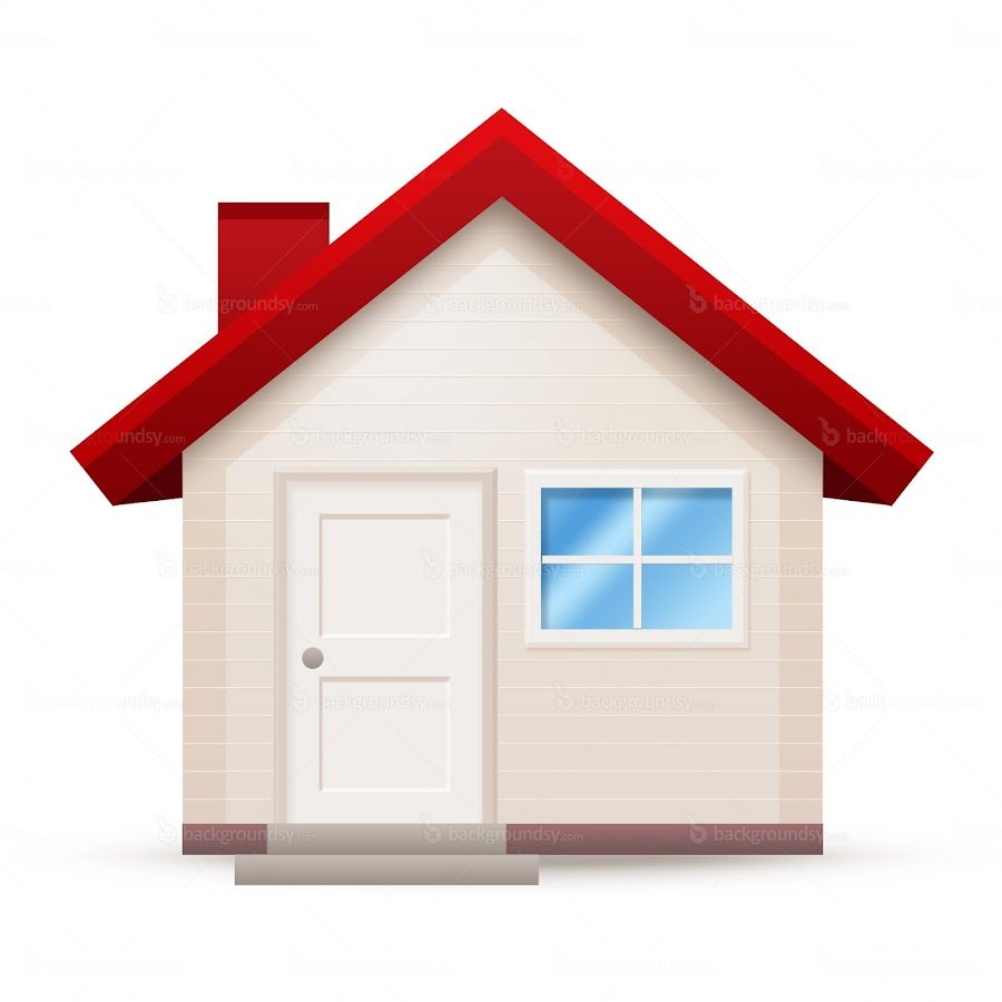 Сказочный дом на белом фоне для детей