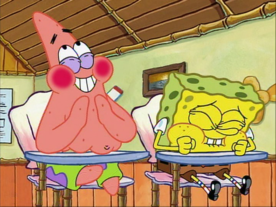 Спанч Боб и Патрик смеются