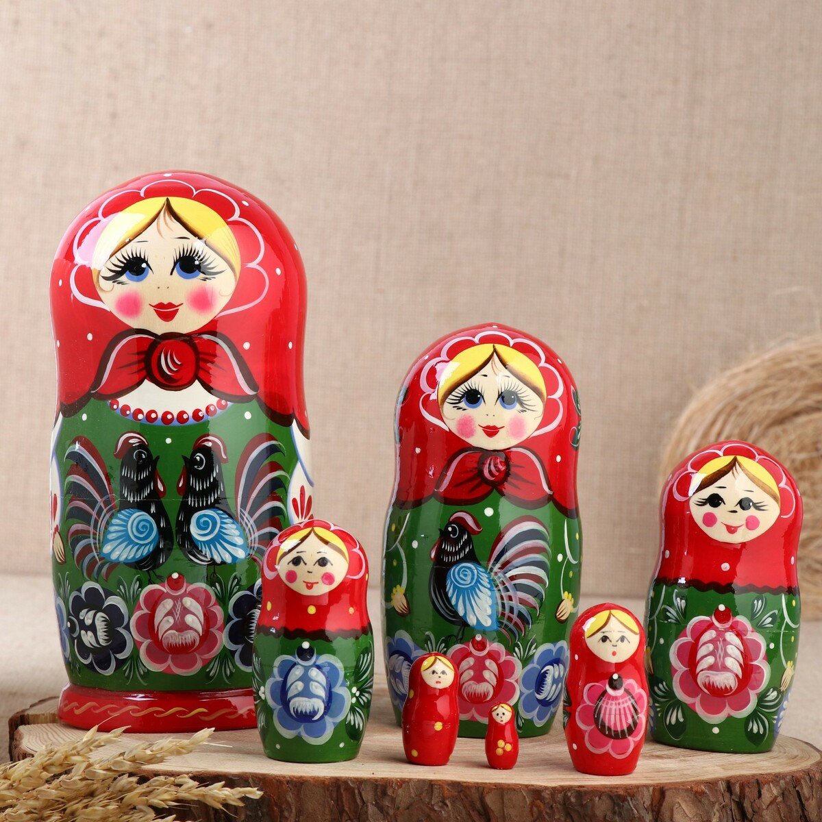 Матрешка роспись по дереву