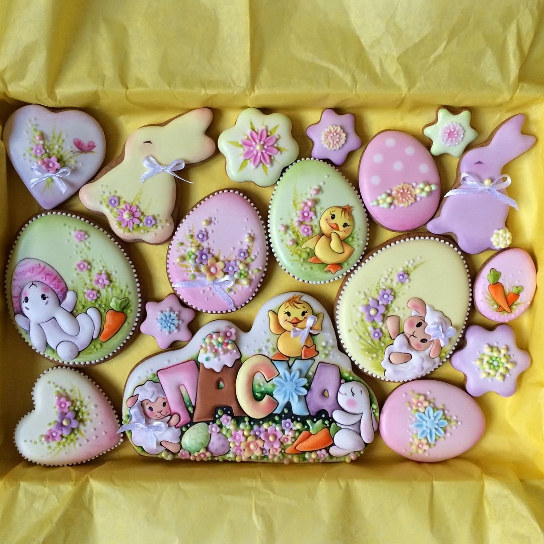 Печеньки на Пасху детьми