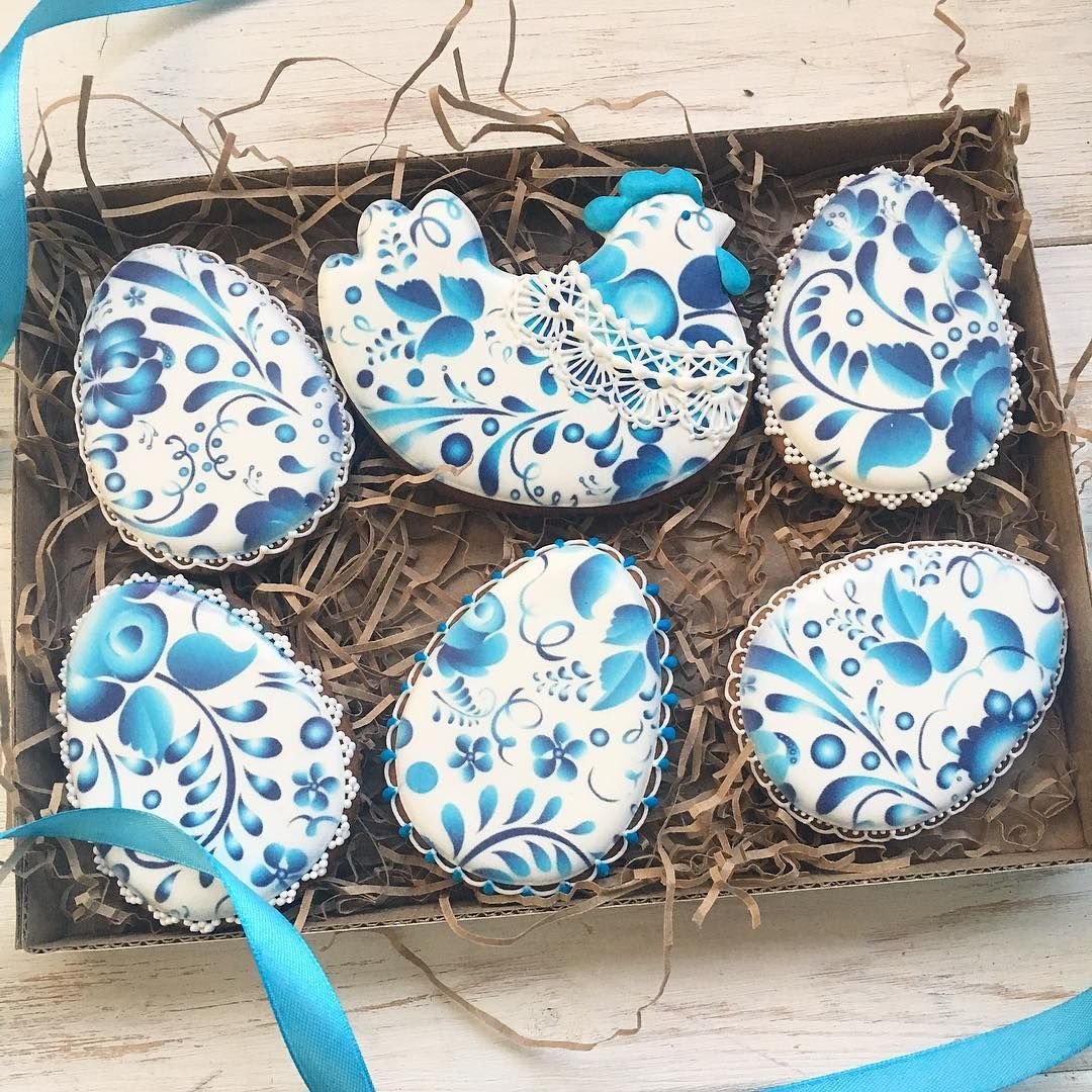 Пряники пасхальные Гжель