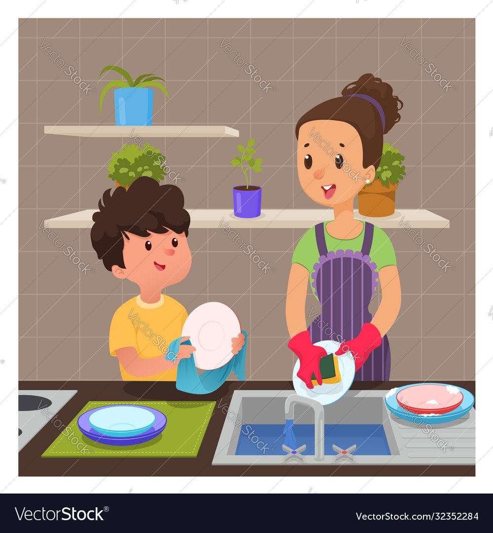 Помогать маме по дому