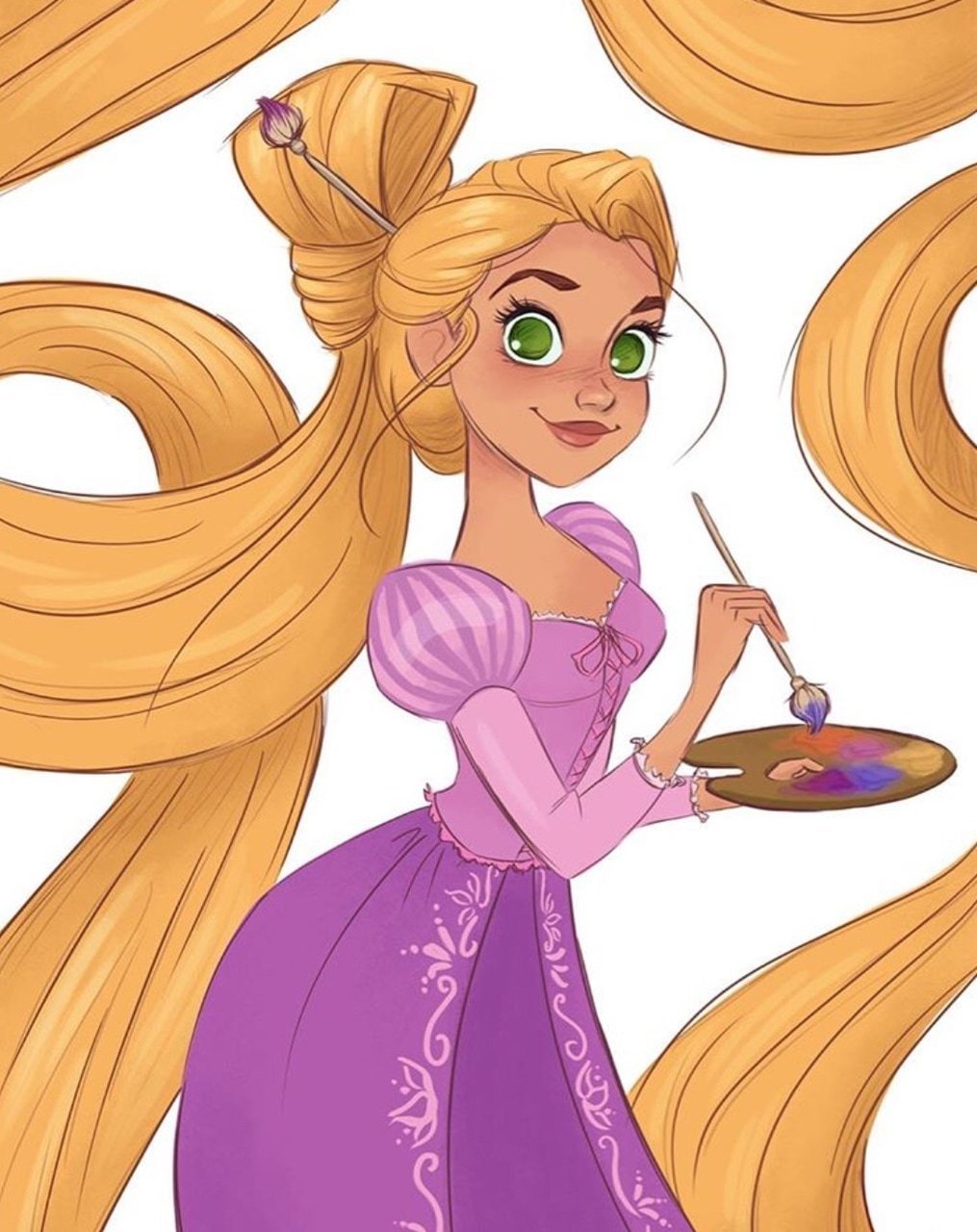 Принцесса Рапунцель рисунок принцесса Рапунцель
