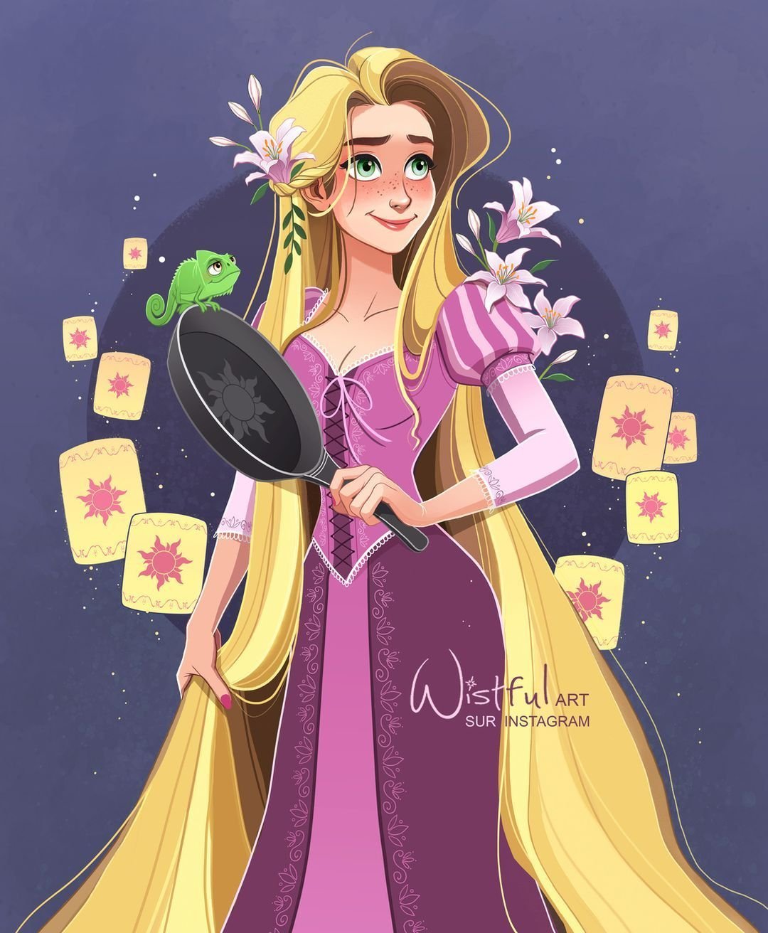 Принцессы Диснея арт Рапунцель