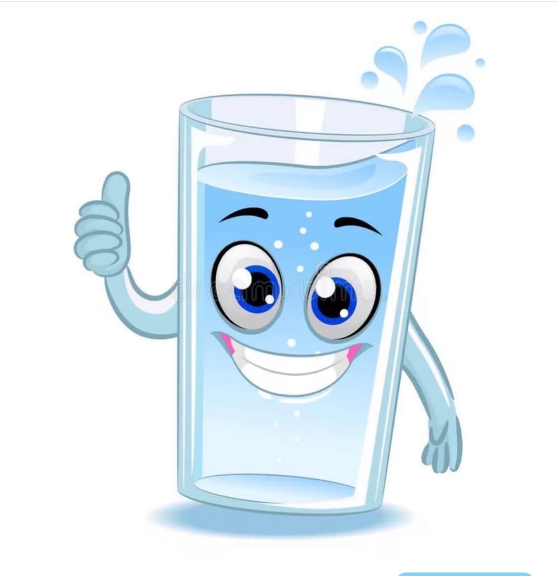 Стакан воды мультяшный